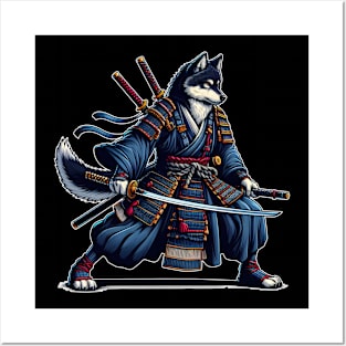 samurai wolf Posters and Art